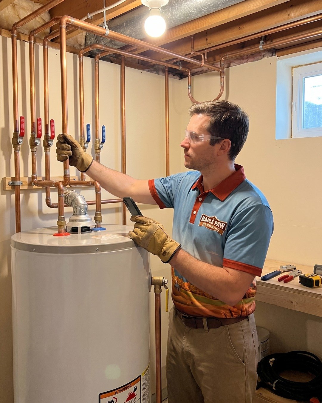 Illustration representing Water Heaters — Repair, Replacement, and Backflow