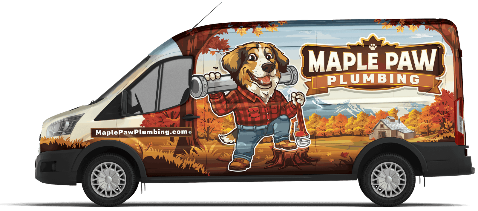 Maple Paw Plumbing service vehicle